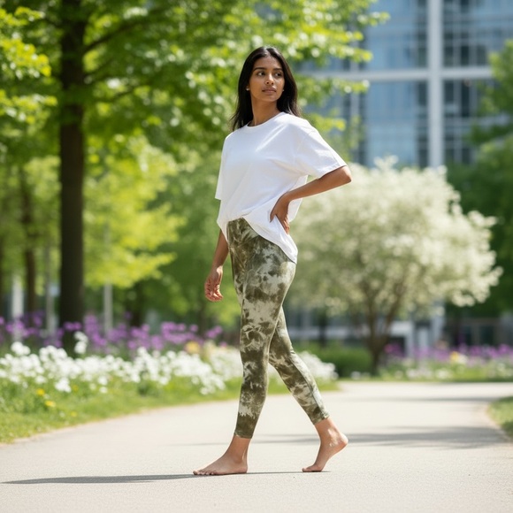 NWT Lululemon Align Pant 25" *Diamond Dye Light Sage Army Green Dark Olive Sz 0 - Picture 9 of 9